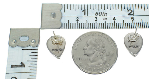 Southwest Multicolor Silver Tear Drop Post Earrings AX81212