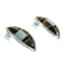 Southwest Multicolor Silver Post Earrings AX81215