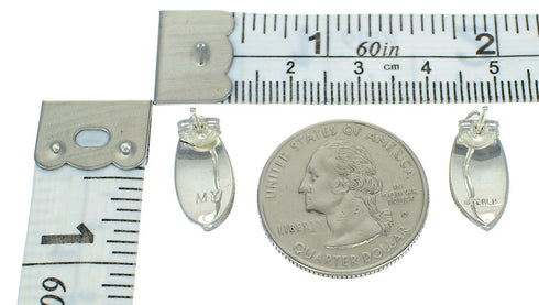 Magenta Turquoise Sterling Silver Southwestern Post Earrings RX65273