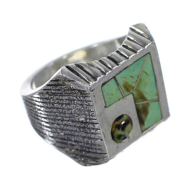 Southwestern Turquoise And Sterling Silver Ring Size 4-3/4 WX80865