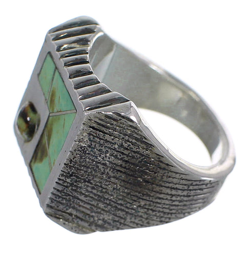 Southwestern Turquoise And Sterling Silver Ring Size 4-3/4 WX80865
