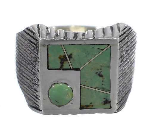 Southwestern Sterling Silver And Turquoise Ring Size 6-1/4 WX80885