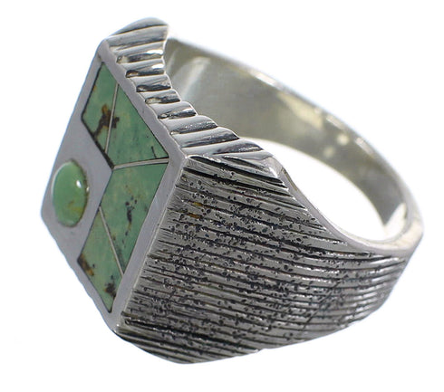 Southwestern Sterling Silver And Turquoise Ring Size 6-1/4 WX80885