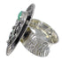 Southwest Turquoise And Sterling Silver Bear Water Wave Ring Size 7-1/4 WX80977