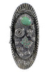 Sterling Silver Turquoise Butterfly Bear Southwestern Ring Size 4-3/4 WX81033