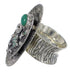 Southwestern Turquoise Silver Butterfly Bear Ring Size 7 WX81045