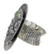 Turquoise Southwest Silver Butterfly Bear Ring Size 7 WX81058