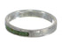 Southwestern Silver Turquoise Inlay Stackable Ring Size 4-3/4 YX81295