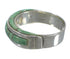 Southwestern Turquoise Inlay Sterling Silver Ring Size 4-1/2 YX81354
