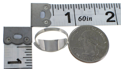 Turquoise Inlay Silver Southwest Ring Size 5-3/4 YX81372