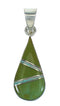 Southwest Sterling Silver Turquoise And Opal Inlay Tear Drop Pendant VX65575