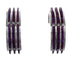 Sterling Silver Magenta Turquoise Inlay Post Hoop Earrings VX65423