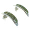 Turquoise Inlay Silver Southwest Post Hoop Earrings AX66256