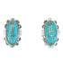 Southwest Turquoise Inlay And Sterling Silver Post Earrings WX73926