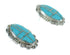 Southwest Turquoise Inlay And Sterling Silver Post Earrings WX73926