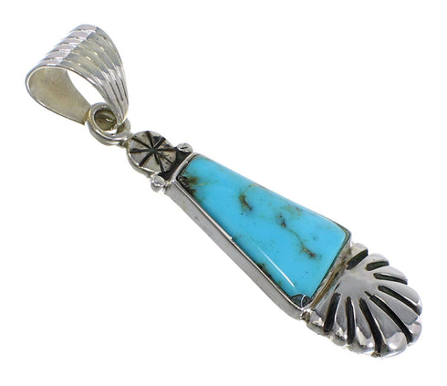 Sterling Silver Turquoise Southwestern Pendant RX82200