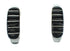 Southwest Sterling Silver And Jet Inlay Post Hoop Earrings WX66592