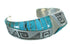 Turquoise Sterling Silver Southwestern Water Wave Cuff Bracelet AX78152