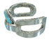 Turquoise Inlay Silver Southwest Cuff Bracelet AX78223