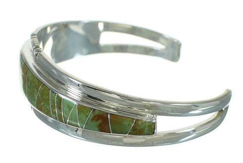 Turquoise Authentic Sterling Silver Cuff Bracelet AX78295