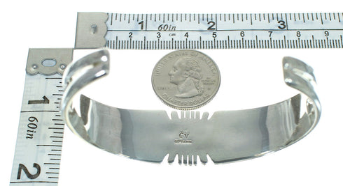 Turquoise Authentic Sterling Silver Cuff Bracelet AX78295