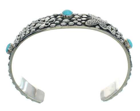 Sterling Silver Turquoise Butterfly And Dragonfly Cuff Bracelet AX78324