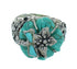 Turquoise And Silver Southwest Flower Dragonfly Ring Size 6-3/4 YX68964