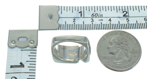 Turquoise And Sterling Silver Southwestern Ring Size 4-3/4 YX69388