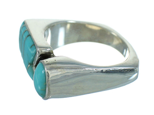 Sterling Silver And Turquoise Southwest Ring Size 4-3/4 YX69408