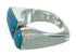 Sterling Silver And Turquoise Inlay Southwestern Ring Size 6-1/4 YX69422