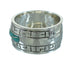 Sterling Silver Turquoise Southwest Water Wave Ring Size 6-3/4 RX68809