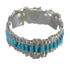 Southwest Sterling Silver Turquoise Inlay Ring Size 5-1/4 QX68991