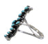 Southwest Sterling Silver And Turquoise Needlepoint Ring Size 7-1/2 YX78610