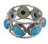 Turquoise And Silver Southwestern Ring Size 6-1/4 YX78693