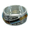 Water Wave Multicolor Silver Southwest Ring Size 5-3/4 YX75371