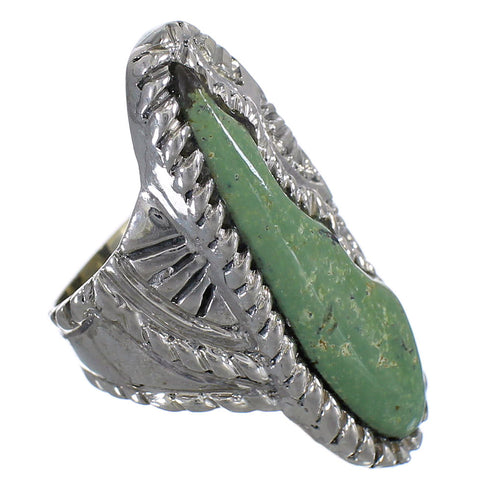 Turquoise Southwest Silver Ring Size 5 QX74901
