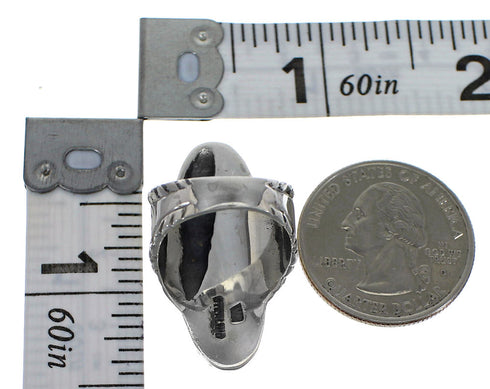 Turquoise Southwest Sterling Silver Ring Size 5-1/4 QX74903