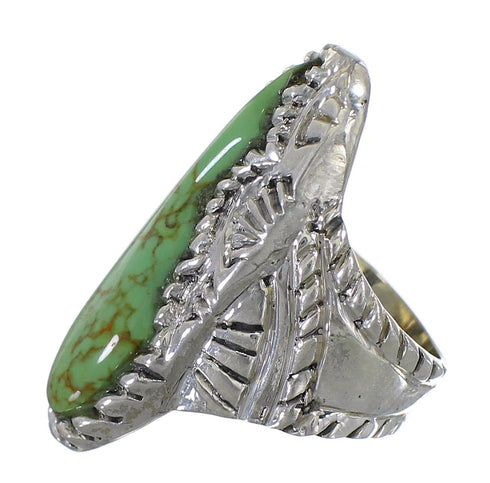 Sterling Silver Southwestern Turquoise Jewelry Ring Size 6-1/4 QX74914
