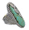 Genuine Sterling Silver Southwestern Turquoise Jewelry Ring Size 8-1/4 QX74919