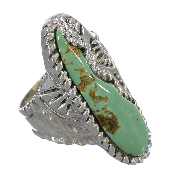Southwest Sterling Silver Turquoise Jewelry Ring Size 5-1/2 QX74922