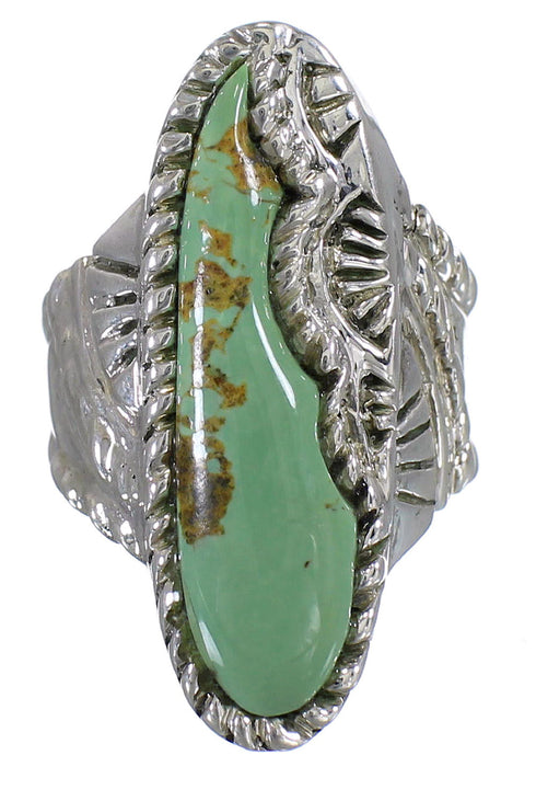 Southwest Sterling Silver Turquoise Jewelry Ring Size 5-1/2 QX74922