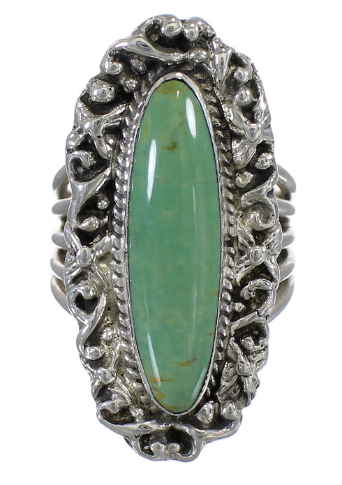Turquoise And Silver Southwest Ring Size 4-1/2 QX74979