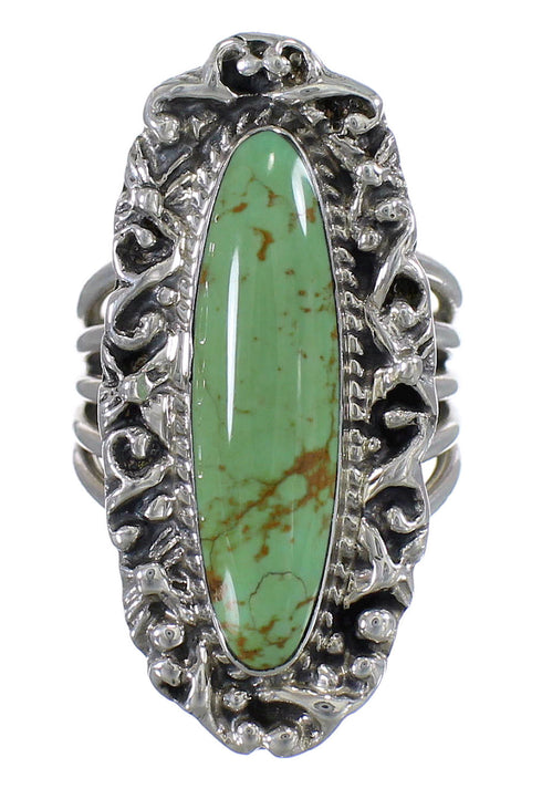 Silver And Southwestern Turquoise Ring Size 4-1/2 QX75089