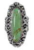 Silver And Southwestern Turquoise Ring Size 4-1/2 QX75089