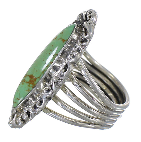 Silver And Southwestern Turquoise Ring Size 4-1/2 QX75089