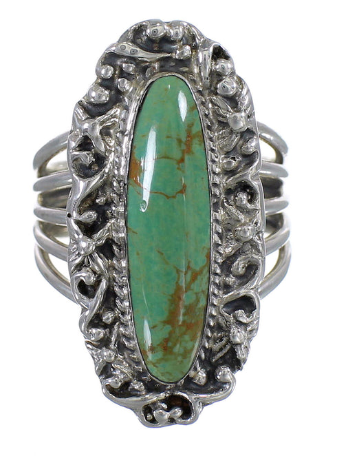 Sterling Silver And Southwestern Turquoise Ring Size 4-3/4 QX75091