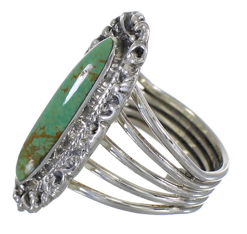 Sterling Silver And Southwestern Turquoise Ring Size 4-3/4 QX75091