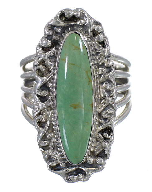 Silver Turquoise Jewelry Southwestern Ring Size 6-3/4 QX75102