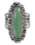 Silver Turquoise Jewelry Southwestern Ring Size 6-3/4 QX75102
