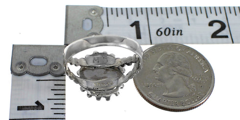 Southwest Jewelry Silver Turquoise Ring Size 8-3/4 QX75105
